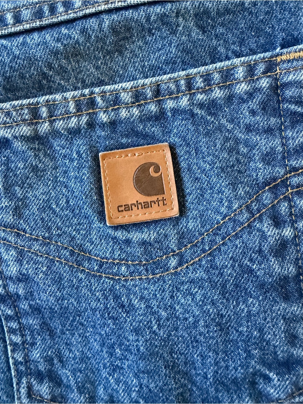 Carhartt Men's Relaxed Fit Blue Denim Jeans Sz 38 x 34 100% Cotton - Picture 6 of 11